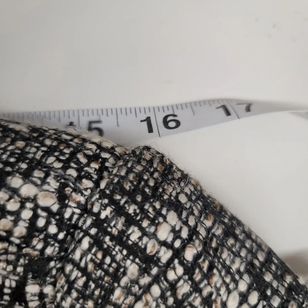 Christopher & Banks Blazer Jacket Black White‎ Tweed Career Business Women's